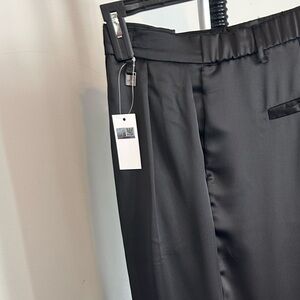 Mexx Black Wide-Leg Satin Pants